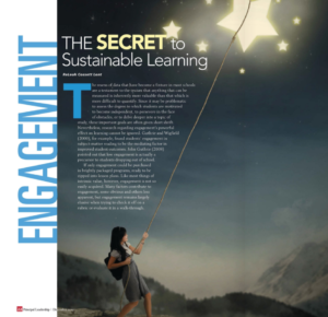 Engagement: The Secret to Sustainable Learning, Principal Leadership